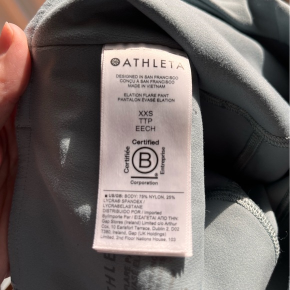 Athleta Elation Flare Pant Tights XXS minimalist grey green - Picture 3 of 7